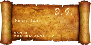 Deres Ida névjegykártya