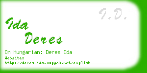 ida deres business card